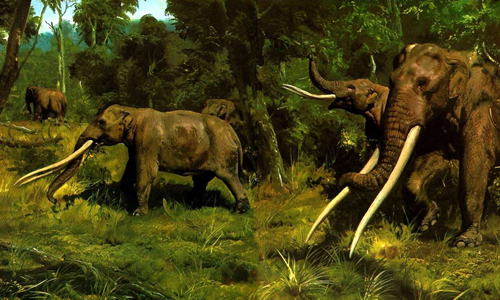 Mastodons - Prey of Saber-Tooth Tiger